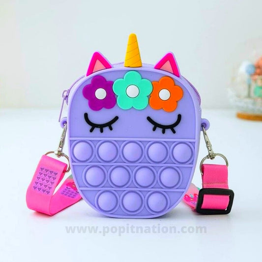 Kawaii Unicorn Pop It Bag - Girl's Fashion Crossbody Bag