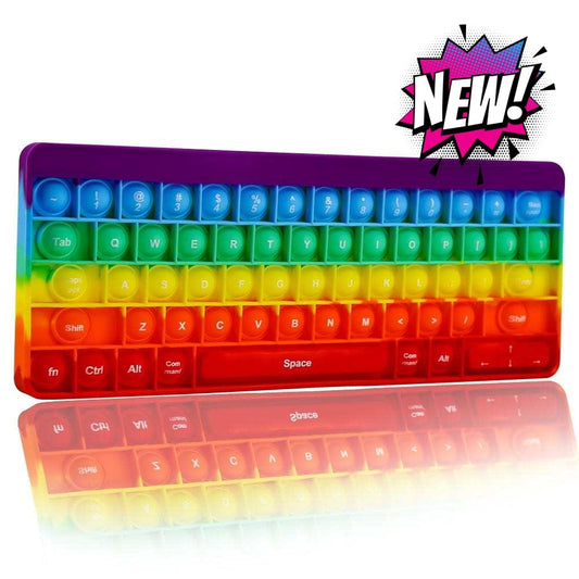 Keyboard Pop It with Words Push Bubbles Fidget