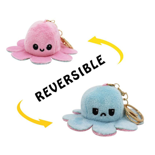 Mini Octopus Flip Happy/Sad keychain